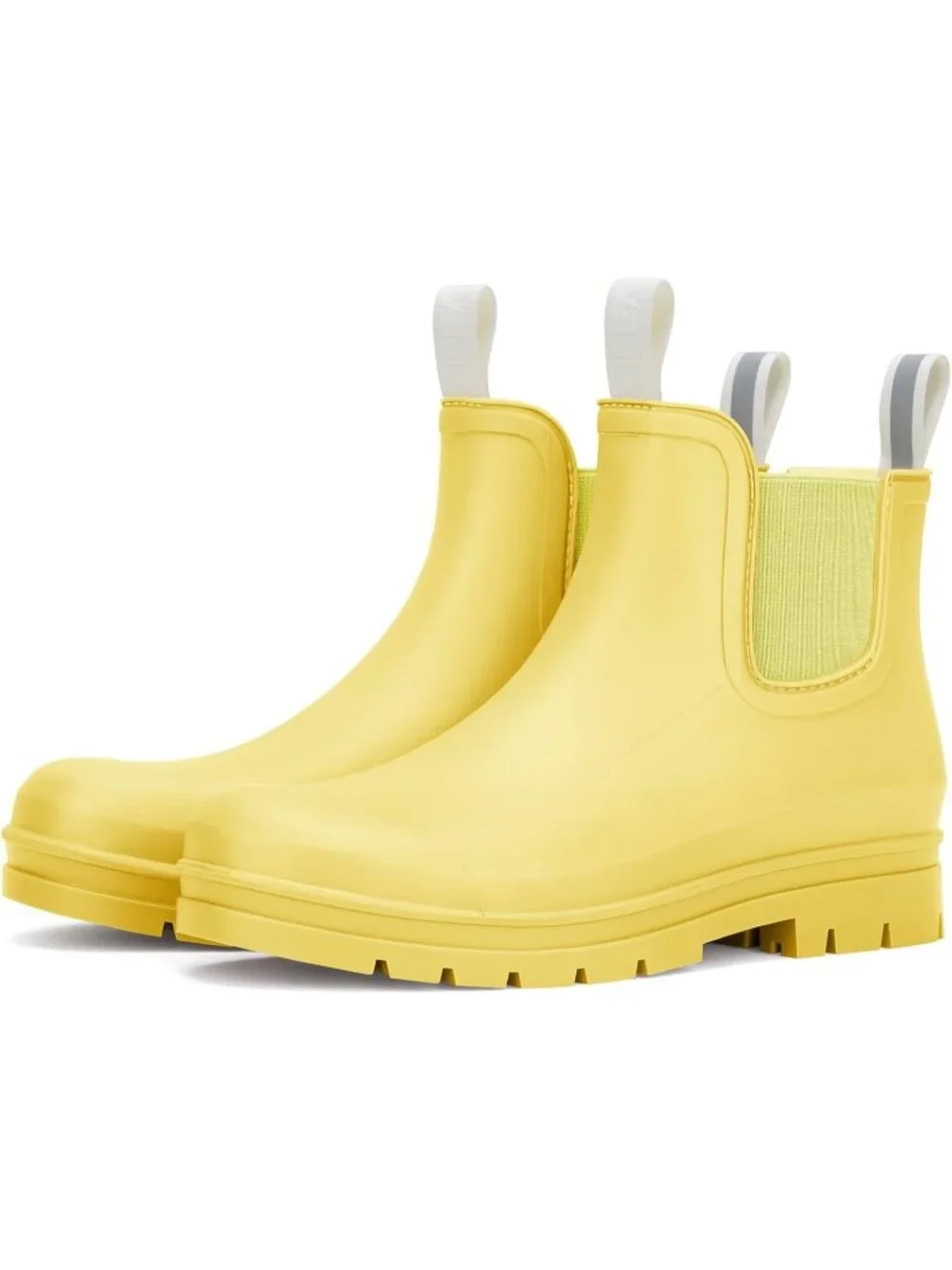 Women's Yellow Ankle Chelsea Fashion Rubber Garden Non-Slip Waterproof Rain Boot